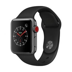 Apple Watch Series 3 (GPS), 38mm Space Gray Aluminum Case with Black Sport Band